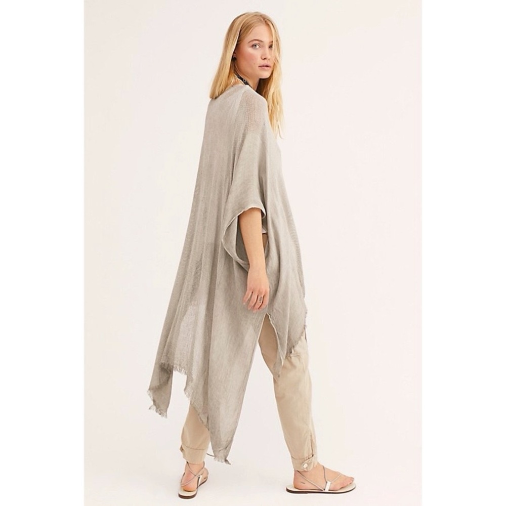 NWT Free People Lunar Grey Knit Cover Up One Size